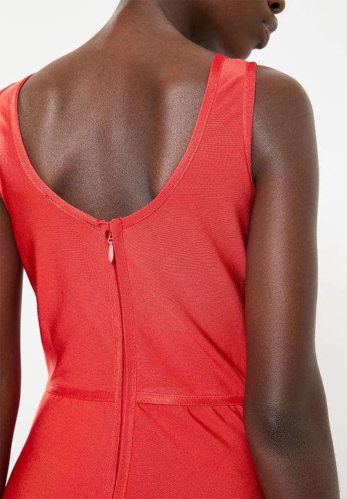 SISSY BOY - Front lace up detailed jumpsuit - red