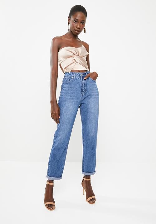 SISSY BOY - Satin crop top - neutral