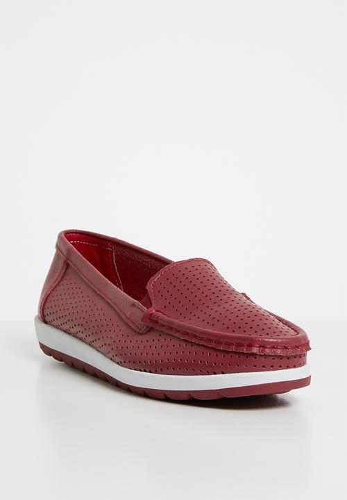 edit - Leather loafers - red