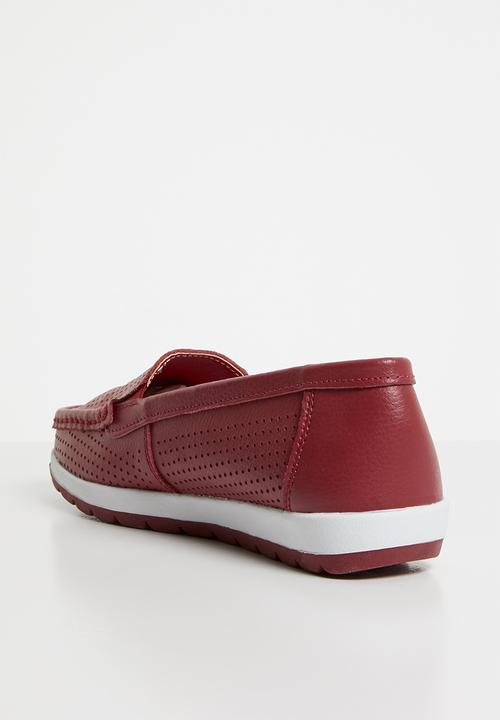 edit - Leather loafers - red