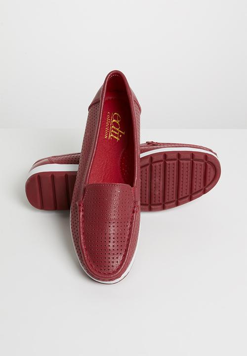 edit - Leather loafers - red