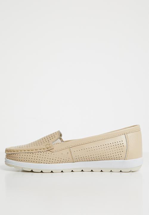edit - Leather loafers - peach