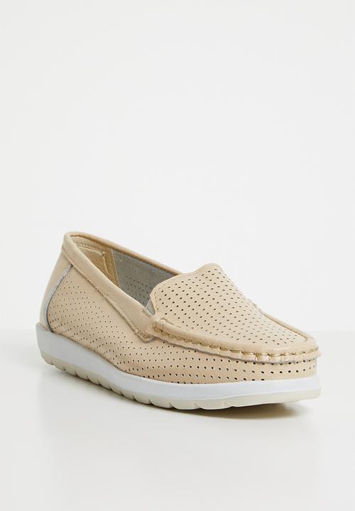 edit - Leather loafers - peach