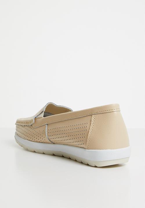 edit - Leather loafers - peach
