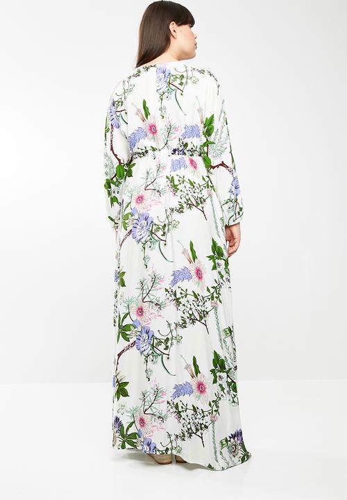 AMANDA LAIRD CHERRY - Eleonora draw front maxi dress - multi