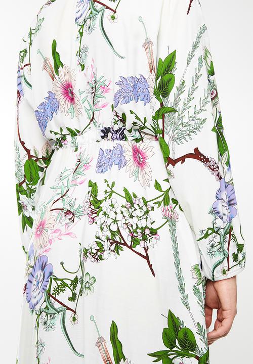 AMANDA LAIRD CHERRY - Eleonora draw front maxi dress - multi
