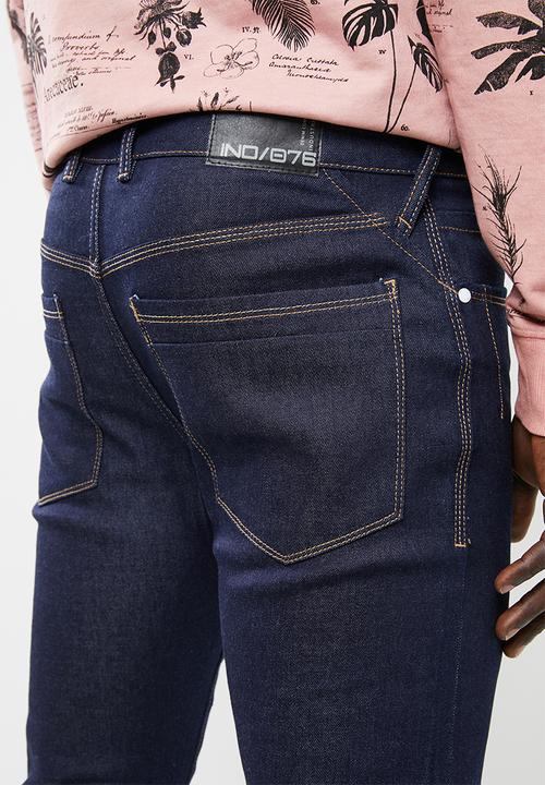 STYLE REPUBLIC - Rip and repair skinny stretch jeans - blue