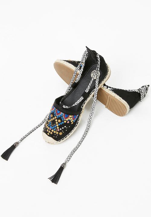 Footwork - Embellished strappy pumps - black