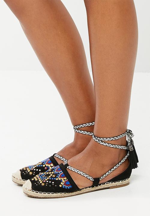 Footwork - Embellished strappy pumps - black