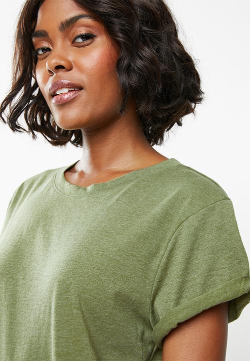 edit - Basic crew neck t-shirt - green