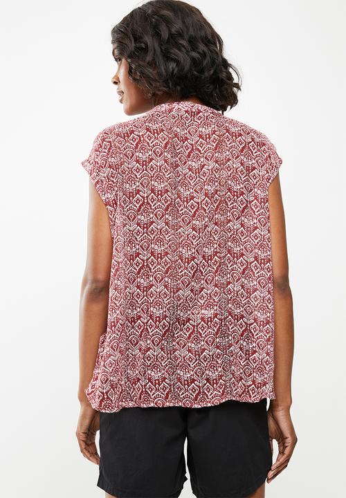 edit - Printed cami - red