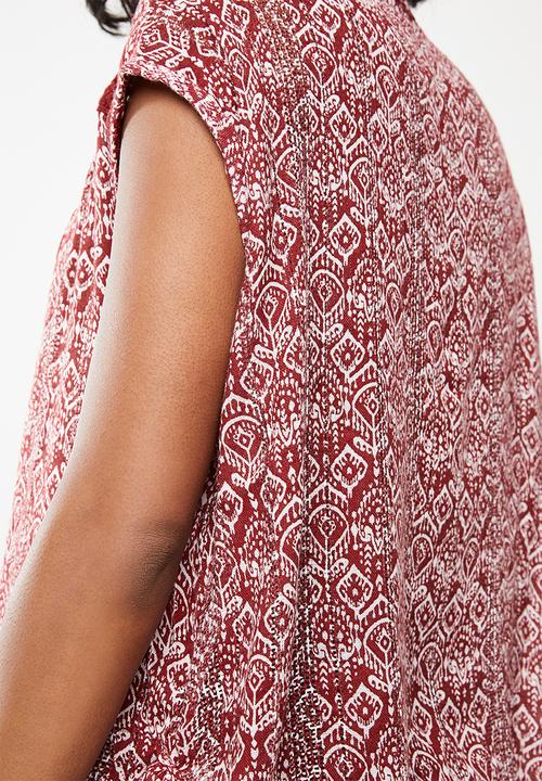 edit - Printed cami - red