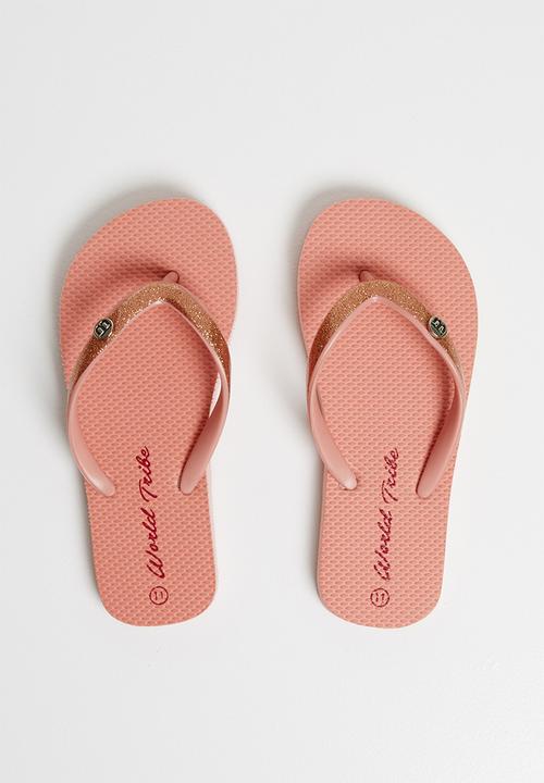 World Tribe - Little treasure flip flops - rose gold