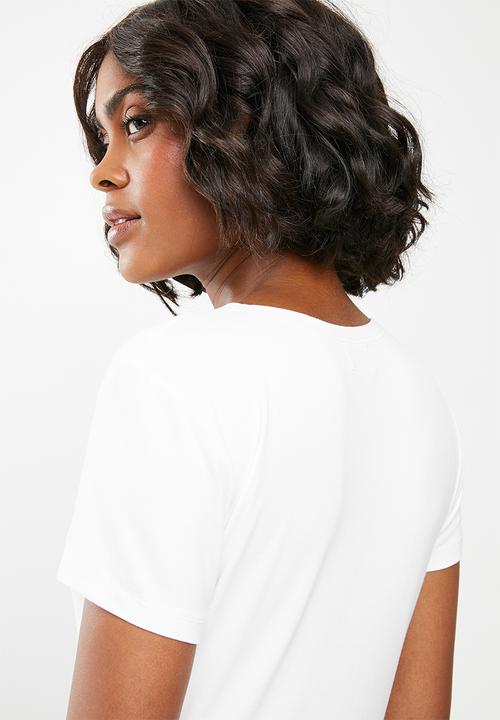 edit - Wrap over t-shirt - white