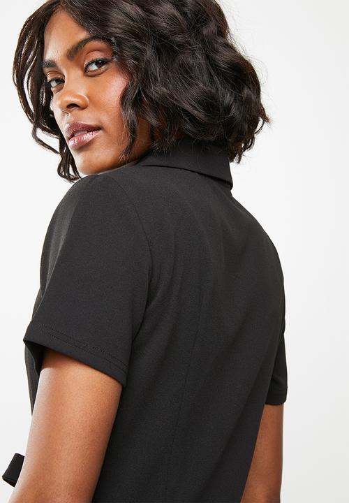 edit - Short sleeve blazer - black