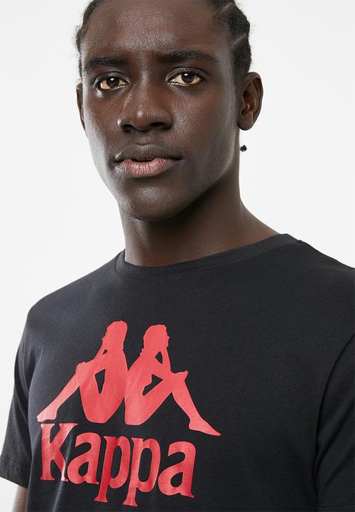 KAPPA - Authentic estessi slim tee - black & red