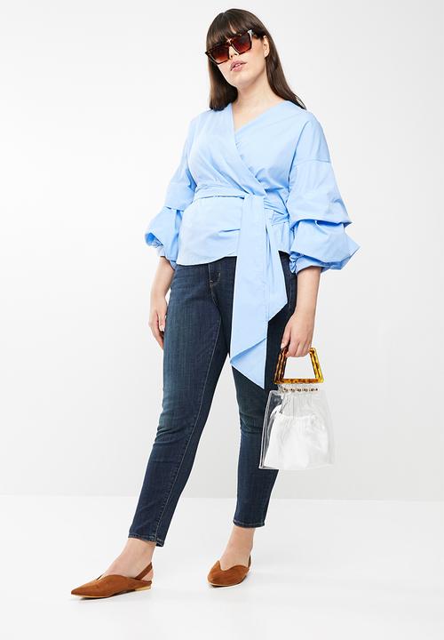 STYLE REPUBLIC PLUS - Wrap blouse - blue