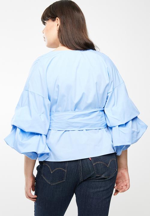 STYLE REPUBLIC PLUS - Wrap blouse - blue