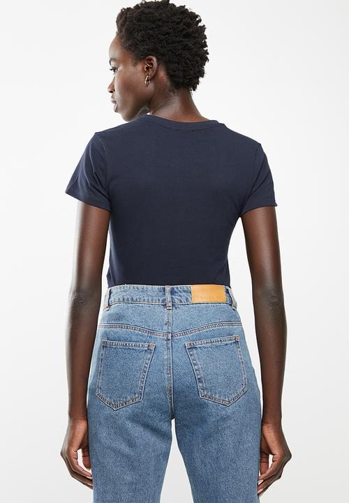 POLO - Zoe printed tee - navy