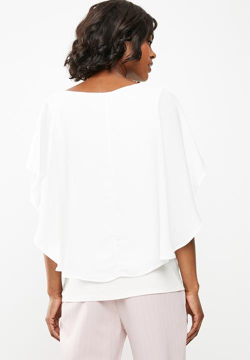 edit - Double layer blouse - white