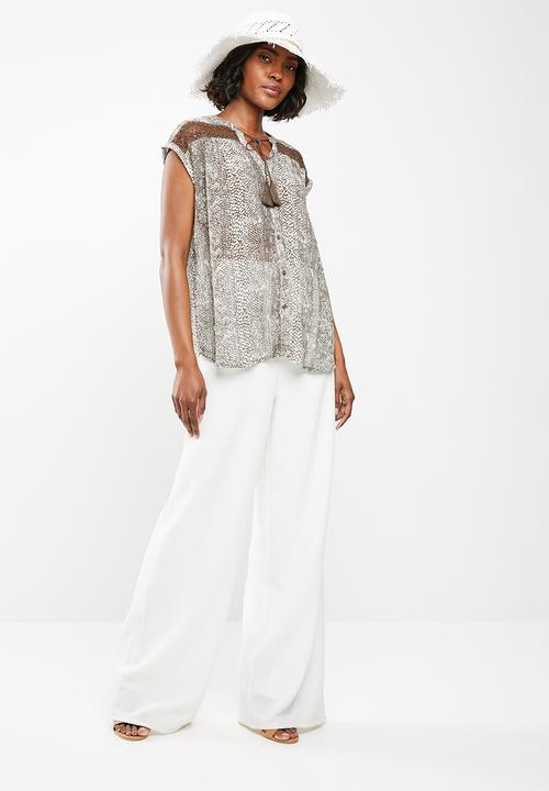 edit - Printed cami - brown
