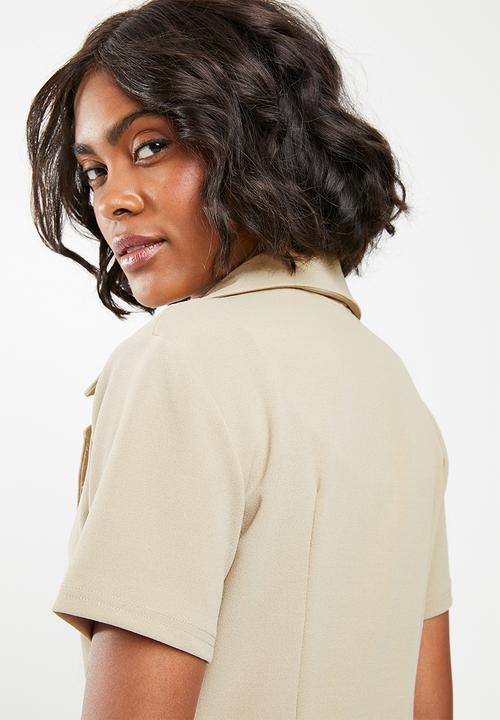 edit - Short sleeve blazer - neutral