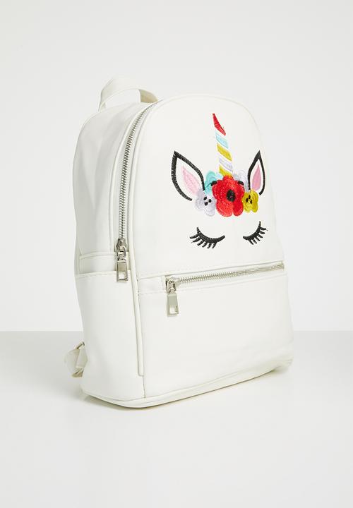 Pop Candy - Embroided backpack - white