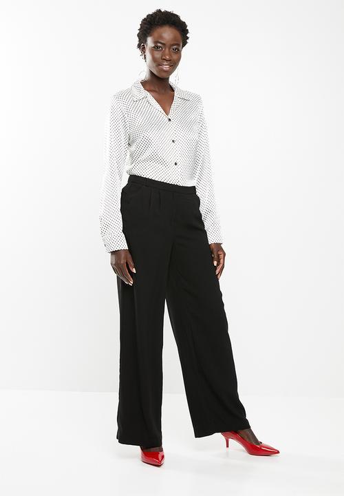edit - Wide leg pants - black