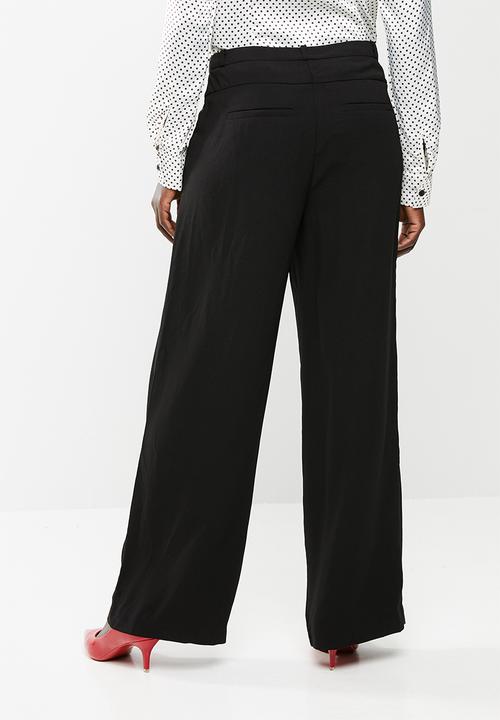 edit - Wide leg pants - black