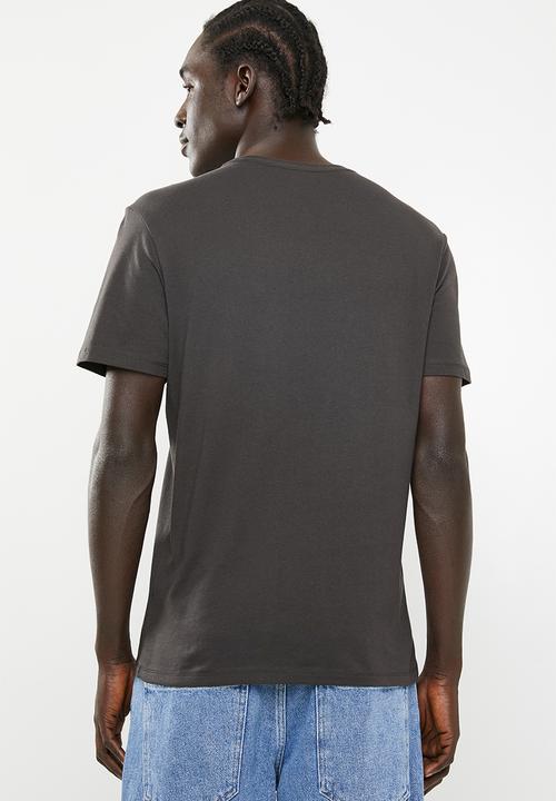 GUESS - Guess Los Angeles eagle tee - charcoal