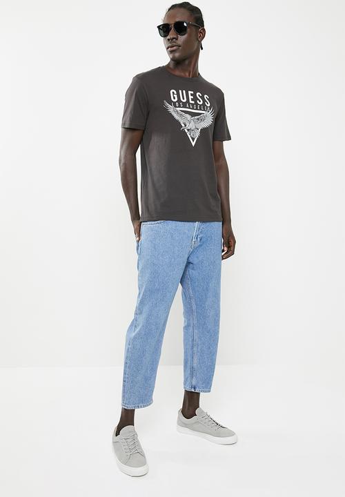 GUESS - Guess Los Angeles eagle tee - charcoal