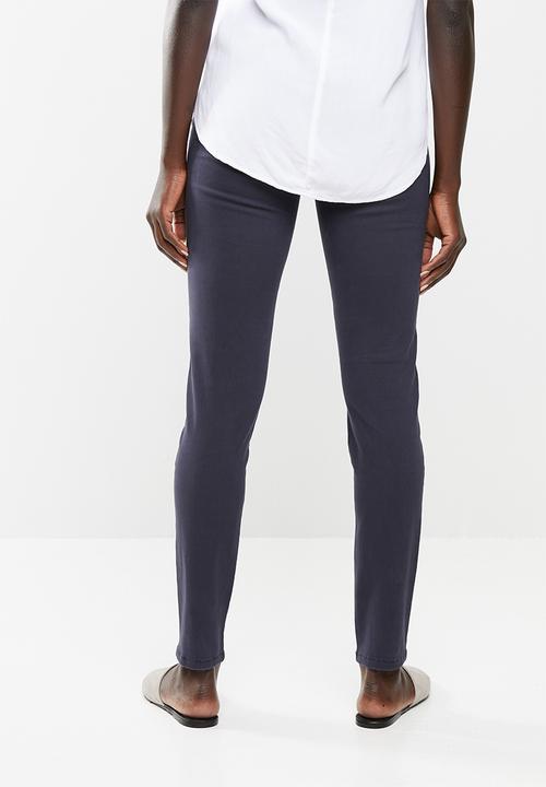edit - Straight cut twill pants - navy