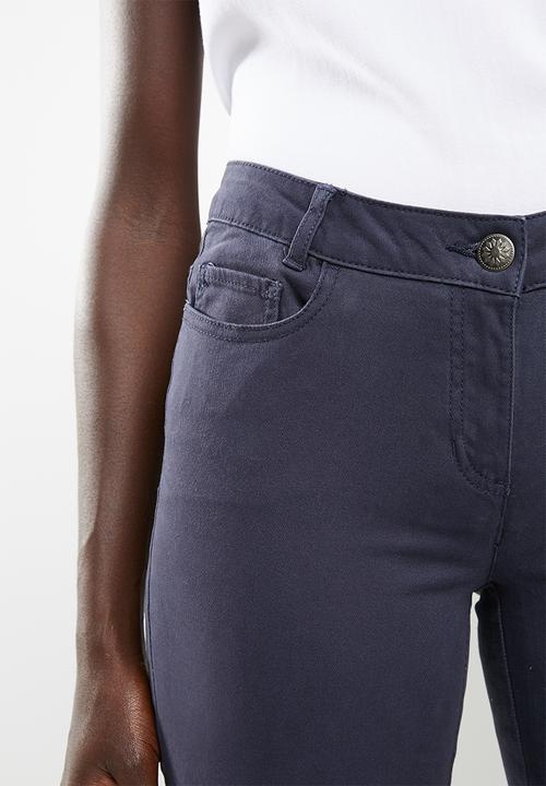 edit - Straight cut twill pants - navy
