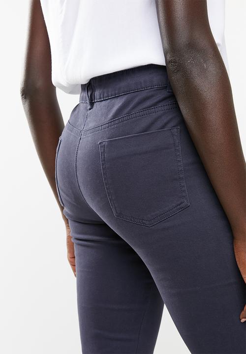 edit - Straight cut twill pants - navy