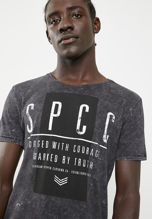 S.P.C.C - Courage printed tee - charcoal