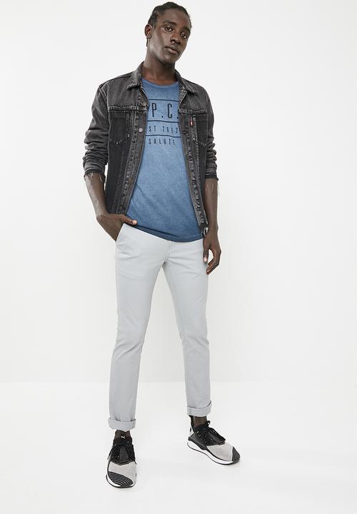 S.P.C.C - Block placement printed tee - blue