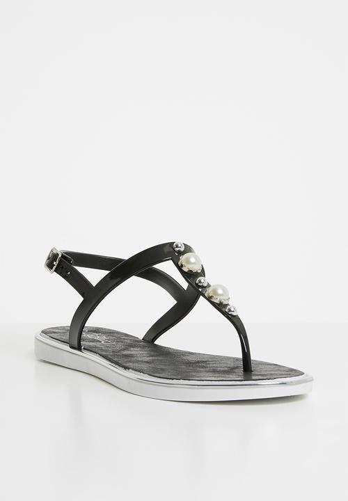 Miss Black - Marwa thong sandals - black