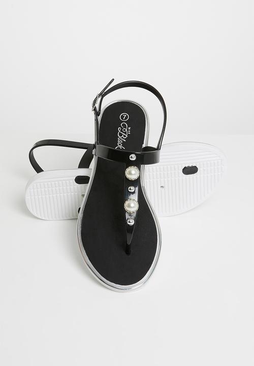 Miss Black - Marwa thong sandals - black