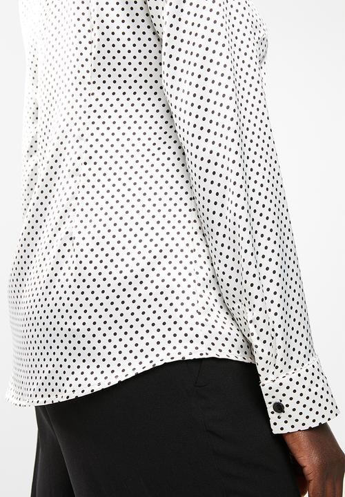 edit - Button down shirt - black and white
