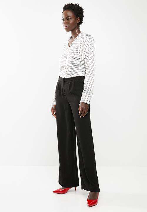 edit - Button down shirt - black and white