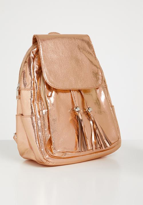 Pop Candy - Metalic backpack rose - gold