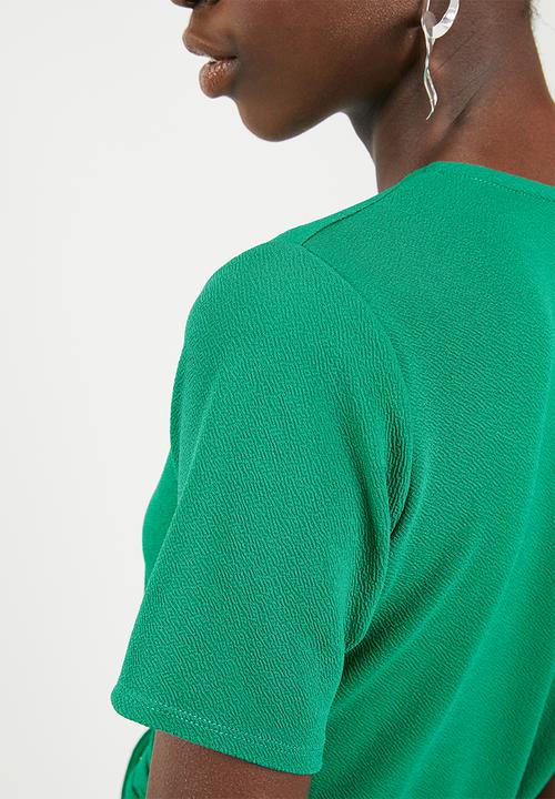 c(inch) - Basic wrap dress - green