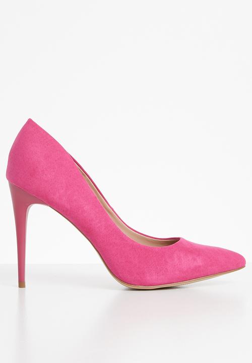 bright pink court heels