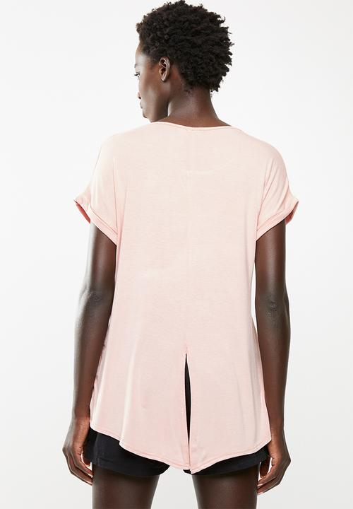 edit - Dipped hemline tee - pink