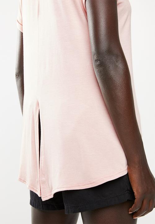 edit - Dipped hemline tee - pink