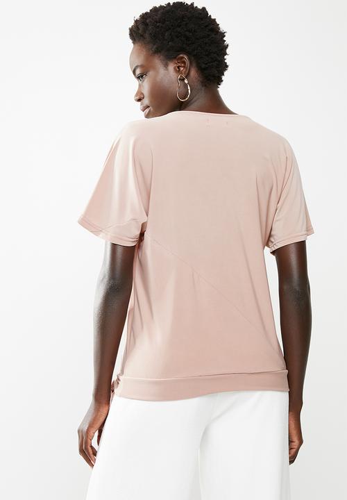 edit - Side tie top - pink