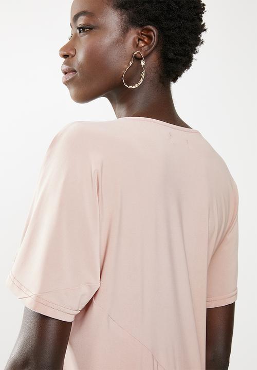 edit - Side tie top - pink
