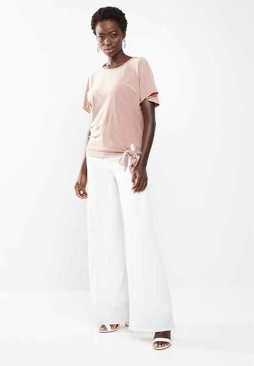 edit - Side tie top - pink