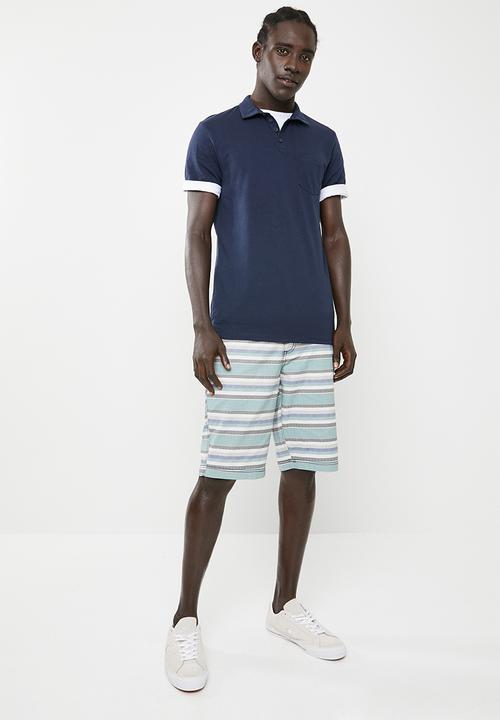 STYLE REPUBLIC - Golfer short sleeve tee - navy 