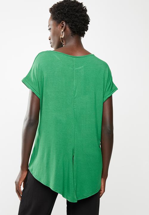 edit - Dipped hemline tee - green